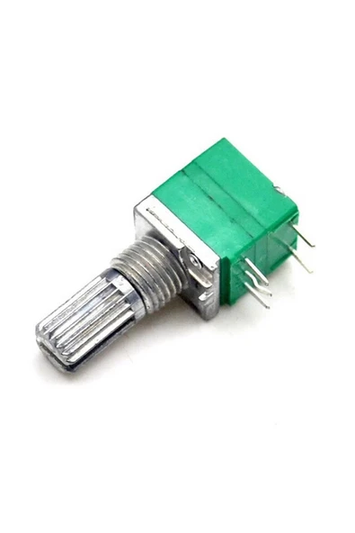 ROBİZ 5 Pin 10kohm Potansiyometre B10K Anahtarlı Pot Tırtıklı 15mm Döner Ayarlanabilir Direnç Ses - 3
