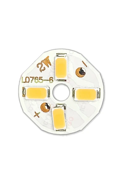ROBİZ 5730 6V 2W 20mm Beyaz 4 Ledli Modül  Aluminyum Pcb Lamba Aydınlatma Işık ürün görseli