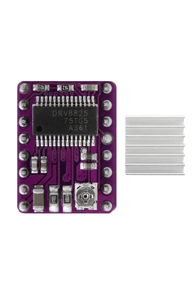 ROBİZ Drv8825 Step Motor Sürücü Modül Soğutucu 32 Adım 1.5a 3d Yazıcı Robot Cnc Reprap Mks Gen Ramps - Resim 4