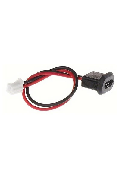 ROBİZ Type C Panel Montaj Dişi Soket 2 Pin 10cm Kablolu Uzatma Konnektör Araba Kamera Oyuncak Telefon Şarj - 3