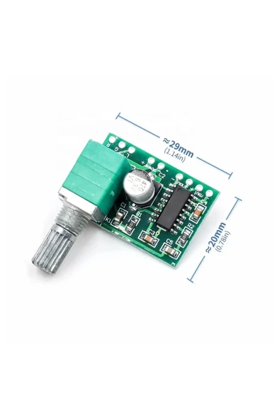 ROBİZ Ses Kontrol Potlu Pam8403 5v Mini Ses Yükseltici Class D 2x3w Amfi Kartı Stereo Dijital - 2