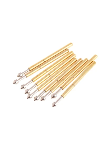 ROBİZ Pogo Pin P75-e2 100 Adet Set Altın Kaplama Yaylı Test Probu Pim 1.3mm Konik Kafa Programlayıcı - 6