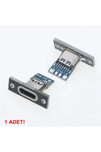 ROBİZ USB 3.1 Type C Panel Montaj Dişi Soket 4 Pin Smd Lehimlenebilir Padler Konnektör Telefon Şarj Board - Resim 6