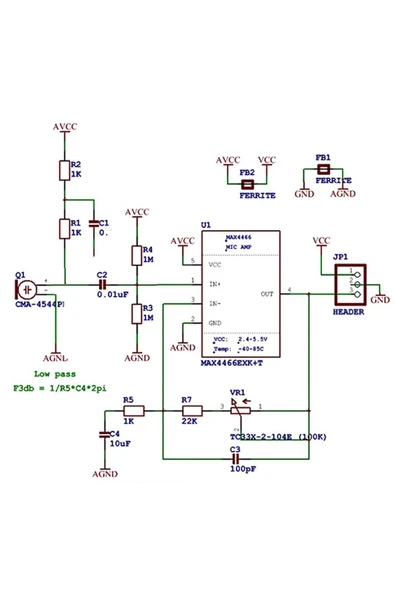 ROBİZ MAX4466 Amplikatörlü Analog Elektet Mikrofon Sensör Ayarlanabilir Kazanç Kontrol Ses Algılayıcı - Resim 7