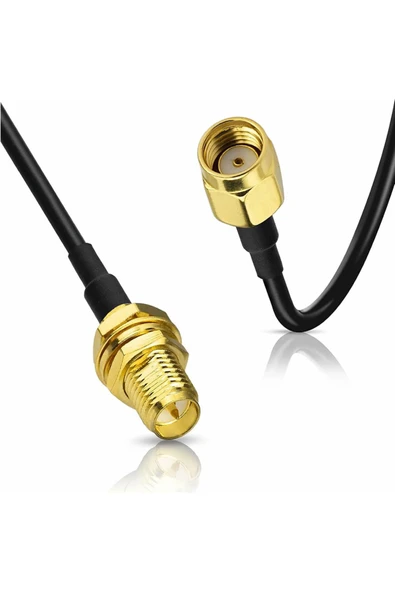 ARS Robotechnicals RG174 50 ohm Koaksiyel Rp Sma Erkek Rp Sma Dişi 3 Metre Kablo RF Sinyal Uzatma Kablosu 0-6Ghz - Resim 8