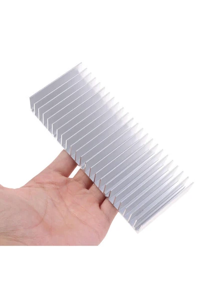 ROBİZ 15cm x 6cm x 2.5cm Alüminyum Metal Soğutucu Blok Radyatör Amfi Led Entegre Transistor Vga Ram Memory - Resim 2