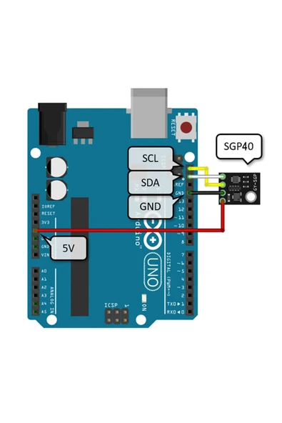 ROBİZ SGP40 Hava Kalitesi Gaz Sensörü  Etanol ve Uçucu Gaz Algılayıcı VOC Hava Temizleyici Davlumbaz - Resim 8