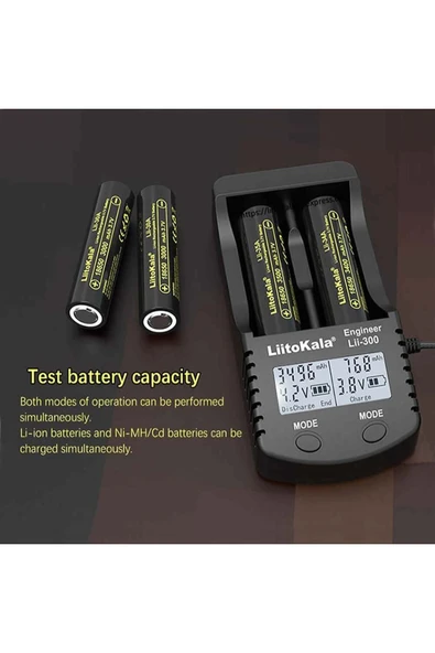 ARS Robotechnicals Liitokola Lii-300 Pil Şarj Deşarj Kapasite Test Cihazı Powerbank Li-ion Nimh 3.7v 18650 1.2v Aa Aaa - Resim 2