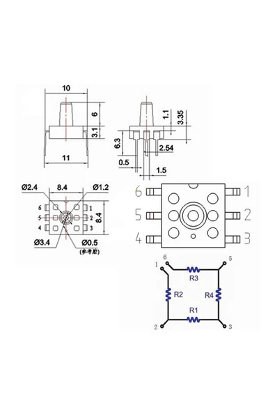 ARS Robotechnicals Mps20n0040d-d Basınç Sensörü 0-40kpa Dıp-6 Mems Biyomedikal - 8
