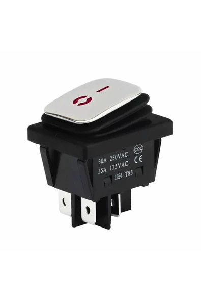 ROBİZ 30a 250v On-off Anahtar Yüksek Akım Kcd4 4 Pin Buton Ip67 Su Geçirmez Led Işıklı Rocker Switch - Resim 2
