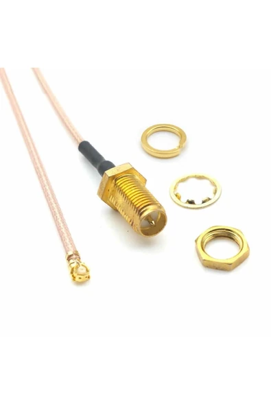 ARS Robotechnicals 30cm Rp Sma Dişi ( Erkek ) Ipex Mhf1 Rf Bağlantı Kablosu 0-6ghz Altın Kaplama Konnektör Koaksiyel - 2