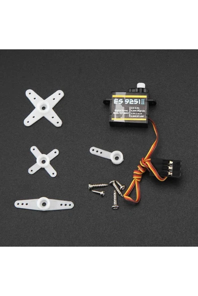 ROBİZ EMAX ES9251 II 4gr Dijital Servo Motor Mini Plastik Dişli 0.25kgcm Tork RC Uçak Drone Robot Kol - 3