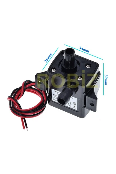ROBİZ DC 12V Mini Su Sıvı Dalgıç Pompa AD620P-1230A 4.8w 240litresaat Su Geçirmez Akvaryum Meyvesuyu Süt - 8