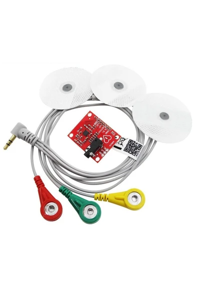 Arduino Ad8232 Ekg Kalp Atışı Izleme Sensör Modülü Seti - Nabız Sensörü - Resim 2