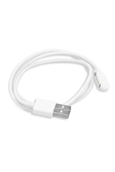 ROBAL Usb 4 Pin Pogo Kablo Akıllı Saat Manyetik Sabitleyici Şarj Kablosu Gt88 Gt68 Kw08 Kw18 Kw88 Kw98