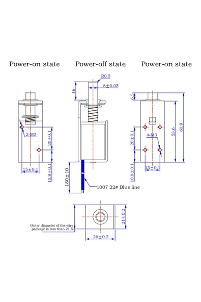 ROBİZ Tau-s0837dl-d Solenoid Kilit Dc 12v 1a 12w 15n Selenoid Elektrikli Manyetik Kapı Depo Kabin Kasa - Resim 8