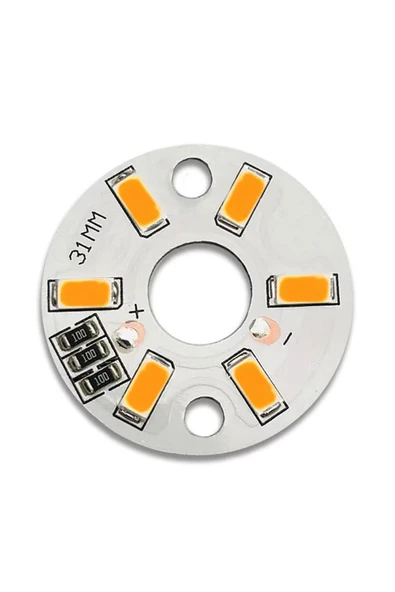 ROBİZ 5730 5v 3w 31mm Sarı Led Modül Aluminyum Pcb 6 Led Lamba Aydınlatma Işık