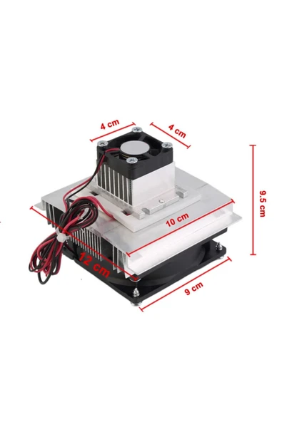 ROBİZ Termo Elektrik Peltier Soğutucu Sistem DC 12V 6A 60W Mini Klima Buzdolabı Buzluk Araba Soğuk Hava ürün görseli