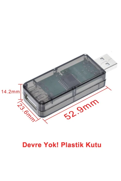 ROBİZ Plastik Usb Adum Devre Kutusu Şeffaf Elektronik Proje Ürün Adum3160 Shell Voltmetre Ampermetre - Resim 8