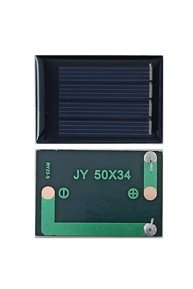 ROBİZ Güneş Pili 2V 50mA 34x50mm Solar Fotovoltaik Hücre Elektrik Üretici Panel Modül Pil Akü Batarya - 5