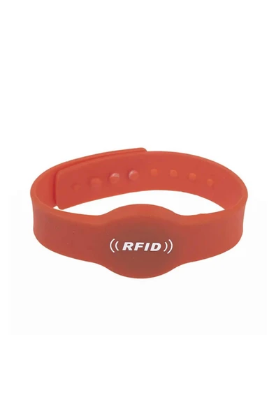 ROBİZ 13.56Mhz Rfid Manyetik Bileklik Kırmızı  Su Geçirmez Silikon Proximity Göstergeç 13.56 Mhz - 6