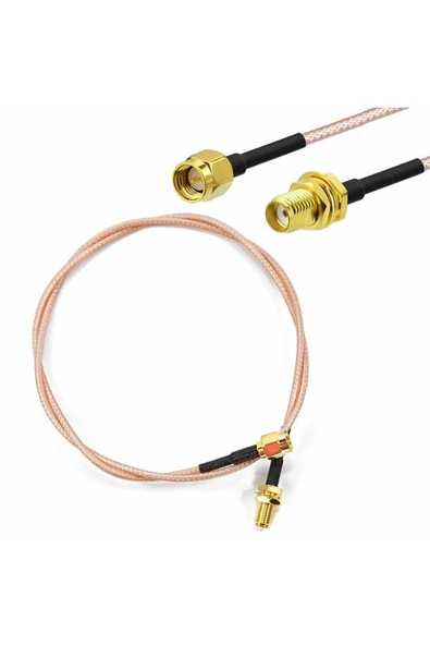 ROBİZ Rg316 100cm Erkek Dişi Sma Kablo 1 Metre Rf Uzatma Kablosu 50 Ohm 0-6ghz Koeksiyel Wifi Gsm Gprs - 5