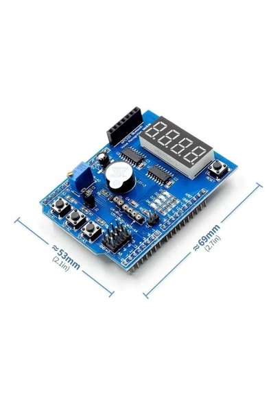 ROBA Multi Çok Fonksiyonlu Shield 7 Segment Buzer Button Pot Servo Analog Ds18b20 Lm35