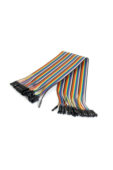 CNL 20cm 40 Pin Dişi Dişi Dupont Kablo Ayrılabilir 2.54mm 10 Renk Breadboard Atlama Kablosu Jumper ürün görseli