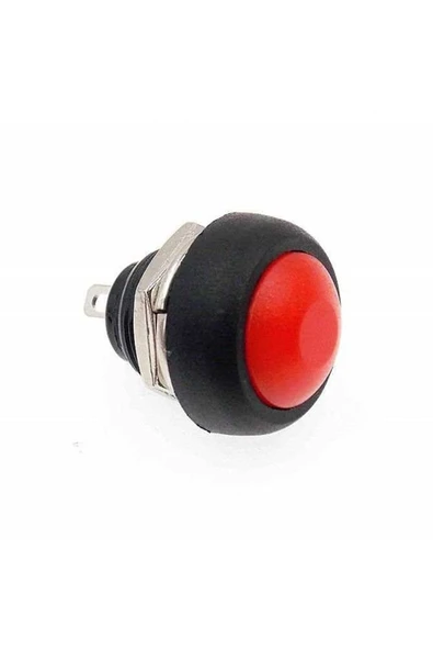 ROBİZ 12mm PBS-33B 2 Pin Push Buton Kırmızı ON OFF 1A 250V Mini Yuvarlak Su Geçirmez Anahtar - Resim 4