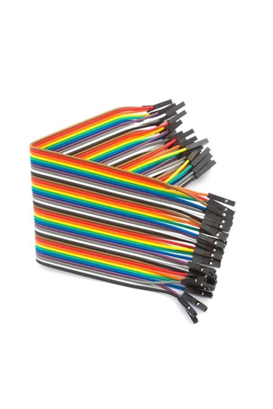 CNL 20cm 40 Pin Dişi Dişi Dupont Kablo Ayrılabilir 2.54mm 10 Renk Breadboard Atlama Kablosu Jumper - 3