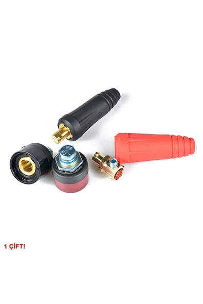 ARS Robotechnicals Dkj10-25 200a Konnektör Çift 10-25mm2 Kablo Yüksek Akım Kilitli Panel Tip Konnektör Kaynak Makinesi - Resim 2