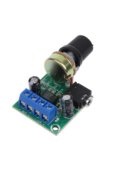 ROBİZ LM386 Ses Kuvvetlendirici Modül DC 5V / 12V Mono Ayarlanabilir Ses Yükseltici Mikrofon Amfi - Resim 4