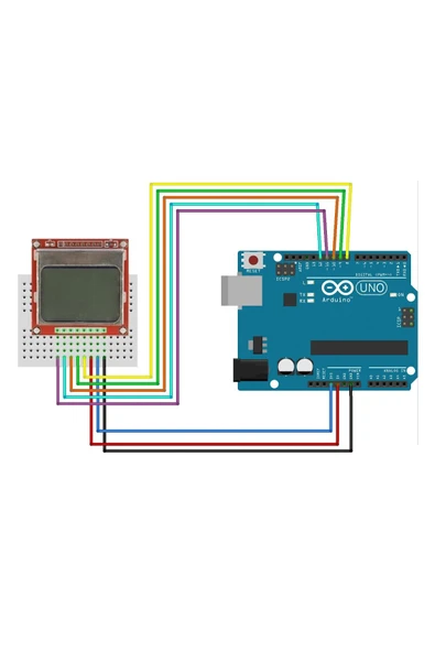 ROBİZ 5110 84x48 Lcd Modül  84 x 48 Pixel Grafik Lcd Display Ekran 5V Beyaz Arka ışık Gösterge Menü Resim - 7