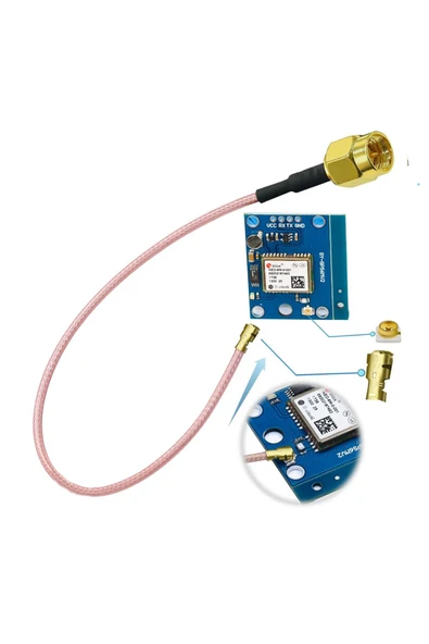 ROBİZ 15cm Sma Erkek Ipex1 Mhf1 RF Bağlantı Kablosu Altın Kaplama Soket Konnektör Koaksiyel Kablo UFL - 5