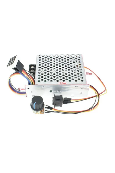 ROBİZ 55v 60a Ayarlanabilir Dc Motor Hız Kontrol Devresi Potansimetre Kontrol Yön Kontrol Anahtarı Led Hız - Resim 7