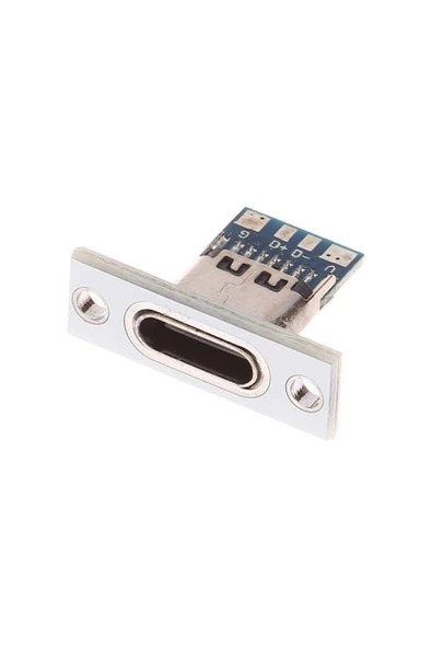 ROBİZ USB 3.1 Type C Panel Montaj Dişi Soket 4 Pin Smd Lehimlenebilir Padler Konnektör Telefon Şarj Board