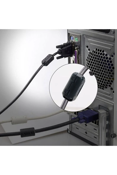 ROBİZ 7mm Ferrit Halka Filtre Kablo Gürültü Bastırıcı Azaltıcı Yüzük Bead RFI EMI Girişim Engelleyici - 6