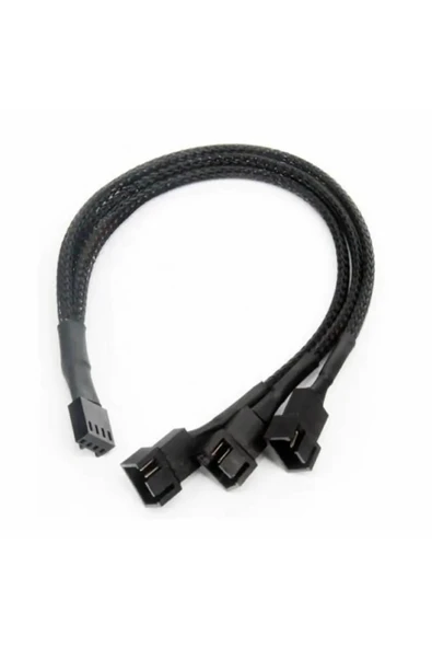 ROBİZ 1 to 3 Çoğaltıcı 25cm Fan Uzatma Kablosu Y Tip 4 Pin 3 Pin Bilgisayar Kasa Anakart Ekran Kartı - Resim 3