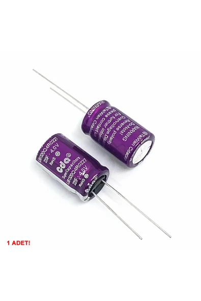 ROBİZ 220F 4V 5A Süpercap 13x20mm DIP Süper Kapasitör Enerji Depolama Güneş Rüzgar Akü Batarya Güç Kaynağı - Resim 2