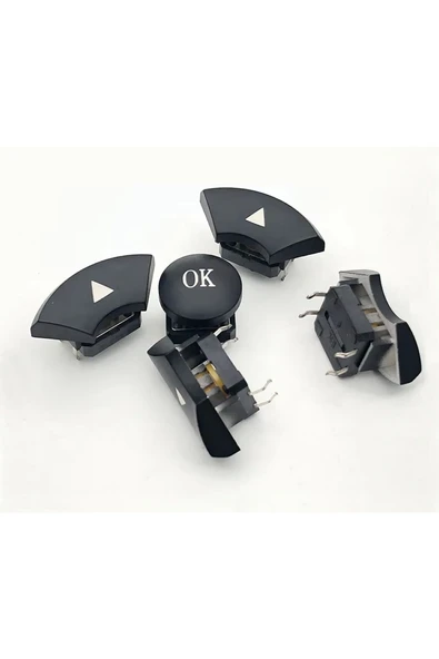 ROBİZ 4 Yön OK 12x12mm Buton 1 Set Navigasyon 5 Buton 5 Başlık 4 Yön Tamam Anahtar Tuş Takımı Kumanda - 5
