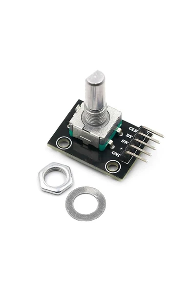 ROBİZ Ky-040 Rotary Encoder Modül 20 Pals Pwm 360 Derece Döner Butonlu Dijital - Resim 2