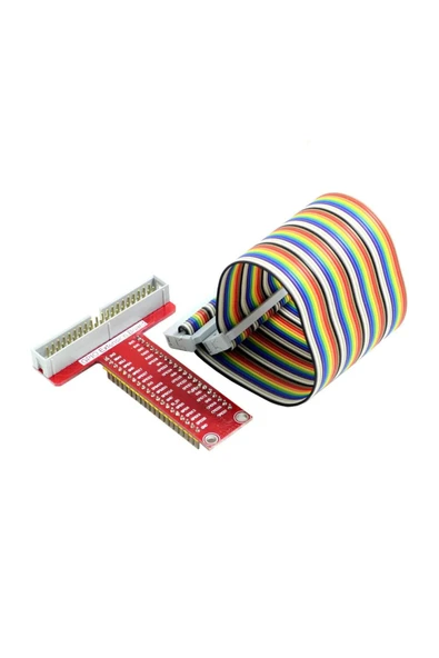 ROBİZ Raspberry Pi T Genişleme Kartı + 40 Pin Ribbon Kablo3b+ 4b 2 Model B B+ A+ Zero T-cobbler - Resim 6
