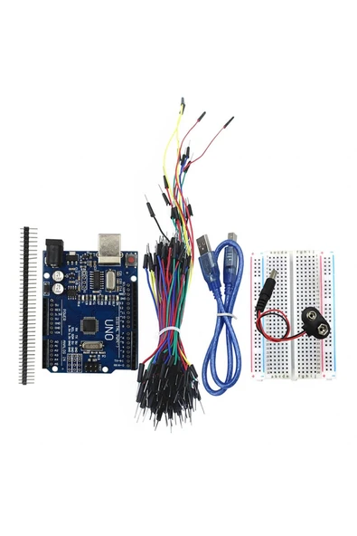 ROBA Arduino Uno R3 Başlangıç Seti 70 Parça Breadboard Pil Kablo - Resim 5