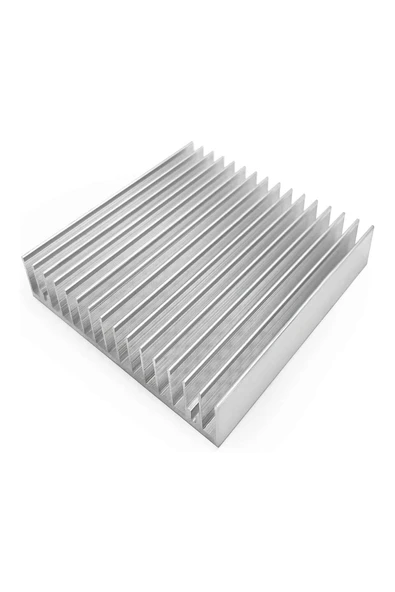 ROBİZ 10cm x 10cm x 1.8cm Alüminyum Metal Soğutucu Blok  Radyatör Amfi Led Entegre Transistor Vga Ram - Resim 7