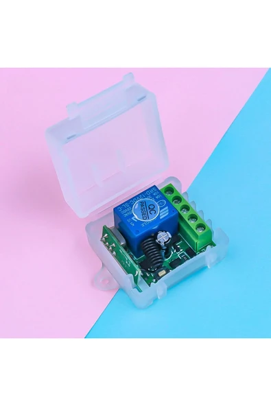 ROBİZ 433mhz Rf 1 Uyumlu Kanal Modül Dc 12v Kablosuz Pompa Fan Lamba Perde Akıllı Ev Garaj Bariyer Kapı - Resim 7