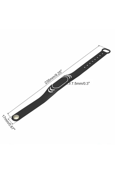 ROBİZ 125Khz Rfid Manyetik Bileklik Siyah Su Geçirmez Silikon Proximity Göstergeç 125 Khz Kapı Geçiş - Resim 8