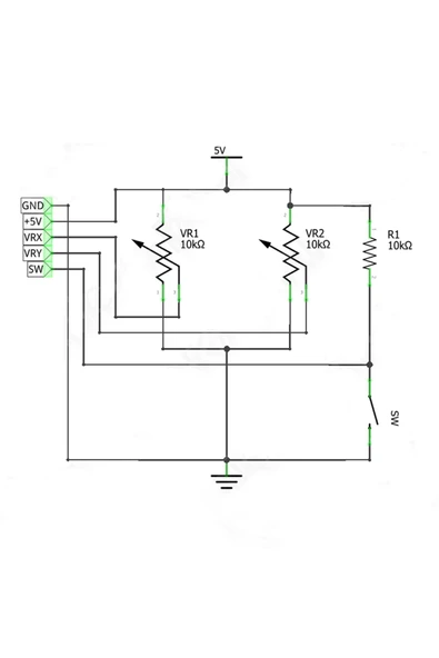 ROBİZ Ky-023 Çift Eksen Analog Joystick Modül Xy Ps2 Oyun Konsol Kol Kumanda Rc Araba Robot - Resim 7