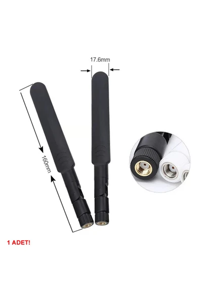 ROBİZ 8dbi Rp Sma Erkek (DİŞİ) Anten 2.4ghz 5.8ghz Rf Gsm Wifi Sinyal Kuvvetlendirici Anten Modem Telsiz - 8