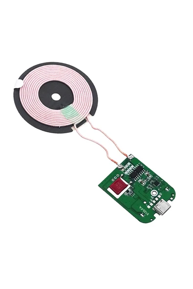 ROBİZ Kablosuz Şarj Modülü Type C 15W Qi 9V 1.5A Mobil Akıllı Telefon Oyuncak Pil Şarj Transmiter - Resim 4