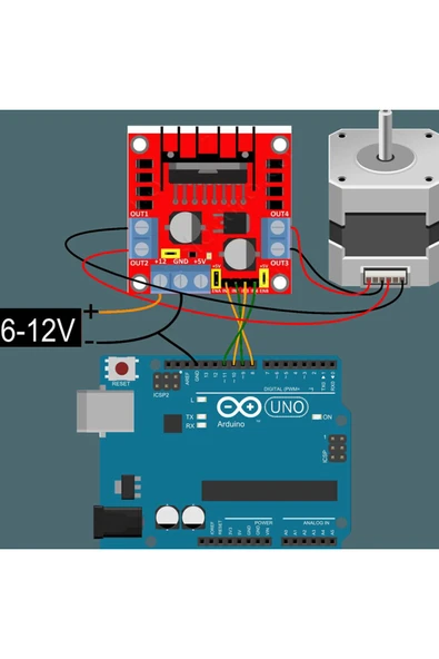ROBİZ L298N Dual Motor Sürücü Modül - Resim 6